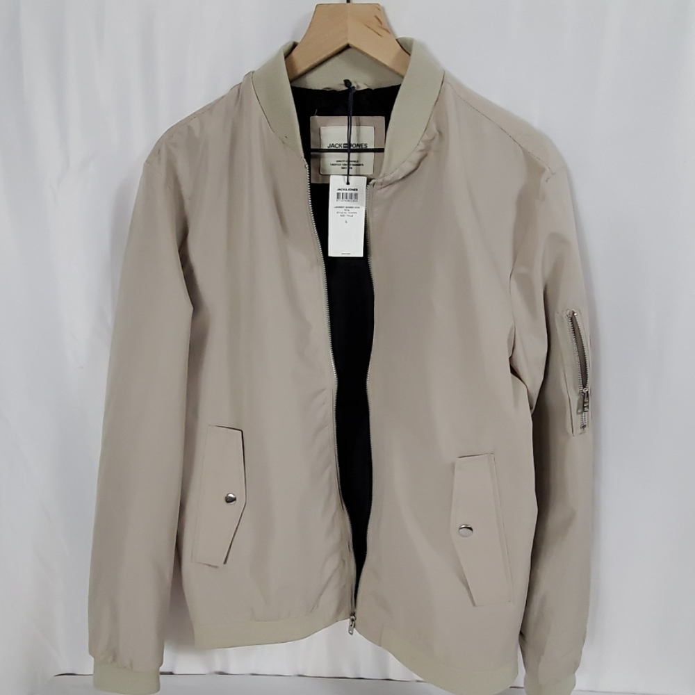 Jack and Jones Tan Bomber Jacket